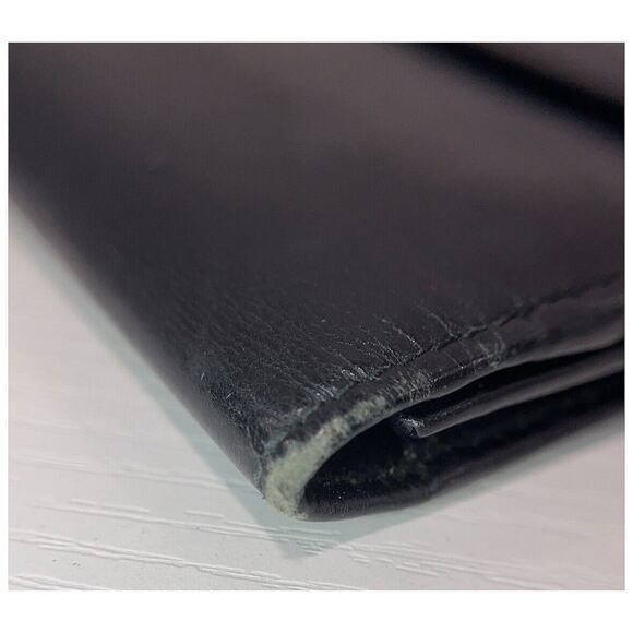 Authentic Gucci Black Leather Wallet Purse Gold Double G Hardware - Picture 7 of 11